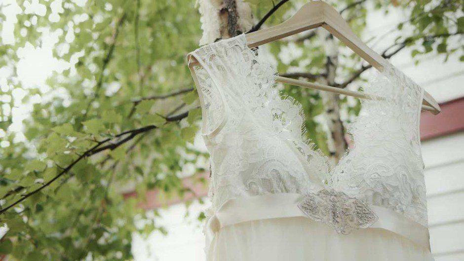 Wedding dress video still by Mountain Wedding Videos
